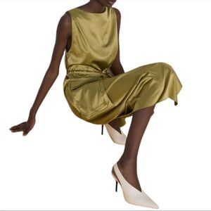 Zara Satin Effect Dress With Pocket